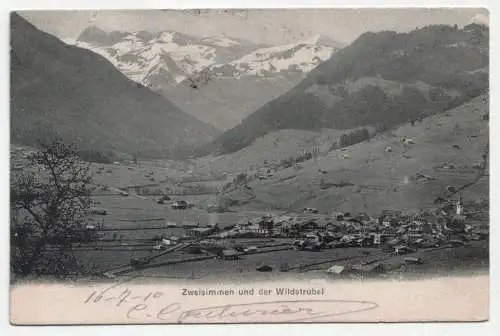 Zweisimmen und der Wildstrubel. jahr 1910