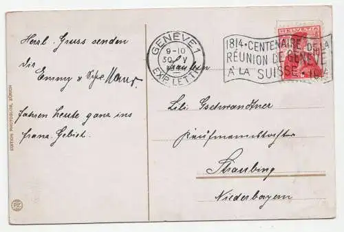 Geneve - Pont des Bergues. jahr 1914