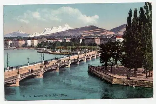 Geneve et le Mont-Blanc. jahr 1913