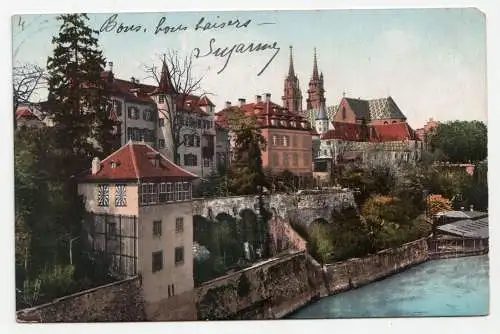 Basel. Münster mit Deutschrittergarten. jahr 1908