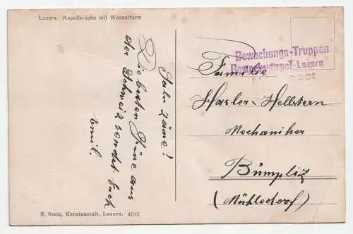 Luzern. Kapellbrücke mit Wasserturm