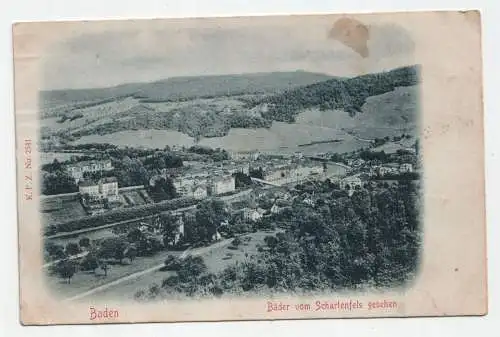 Baden. Bäder vom Schartenfels gesehen. jahr 1900