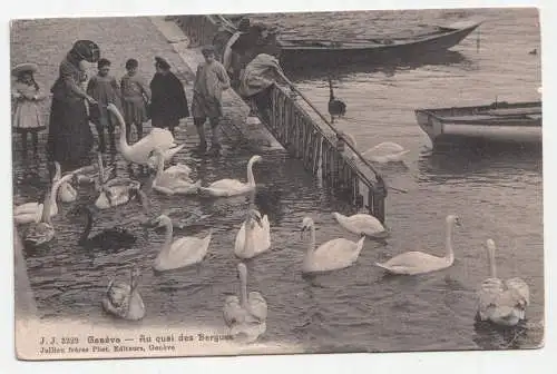 Geneve - Au quai des Bergues. jahr 1908