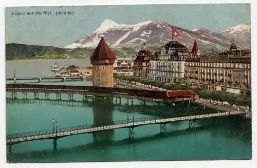 Luzern und die Rigi. (1800 m.) jahr 1919