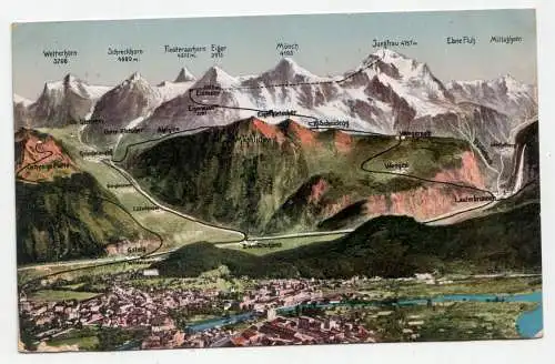 Wetterhorn. Mönch. Jungfrau. jahr 1911