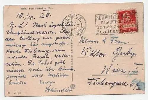 Basel. Mittlere Rheinbrücke.