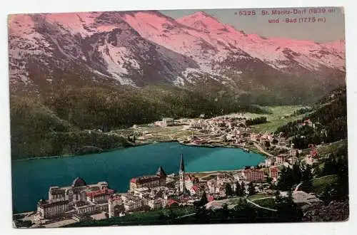 St. Moritz-Dorf (1839 m) und -Bad (1775 m). jahr 1912