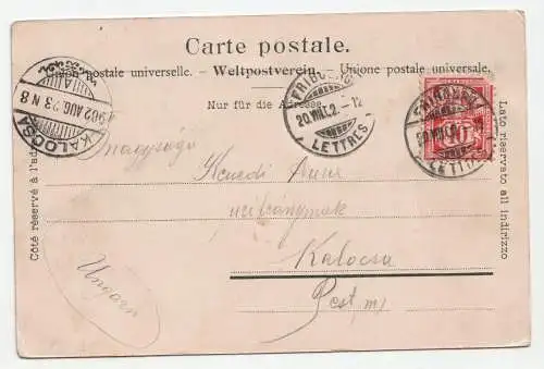 Fribourg et les Alpes - Vue prise du Petit Rome. jahr 1902