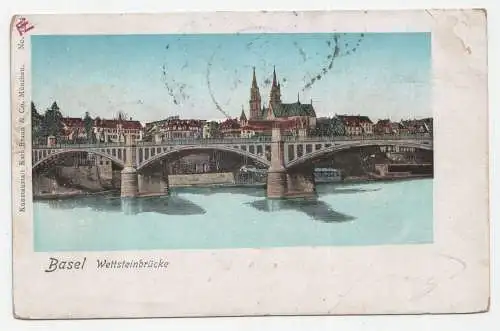 Basel. Wettsteinbrücke. jahr 1900
