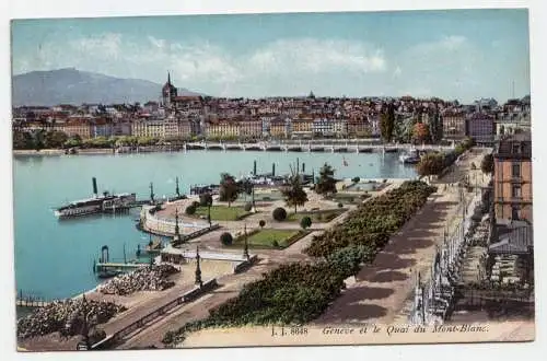 Geneve et le Quai du Mont-Blanc. jahr 1913