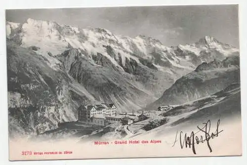 Mürren - Grand Hotel des Alpes. jahr 1906
