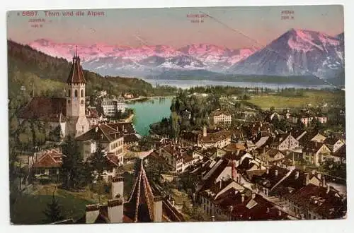 Thun und die Alpen. jahr 1912
