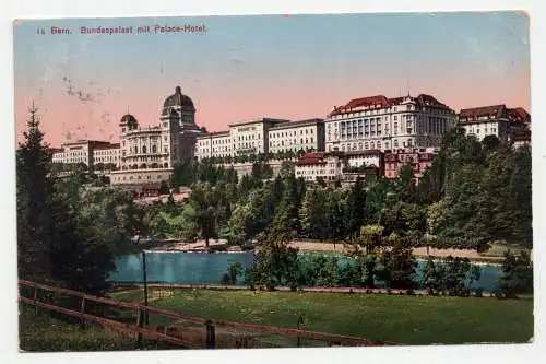 Bern. Bundespalast mit Palace-Hotel. jahr 1919