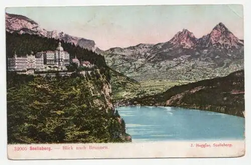 Seelisberg. Blick nach Brunnen. jahr 1906