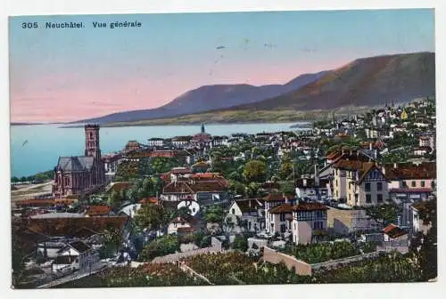 Neuchatel. Vue generale. jahr 1916
