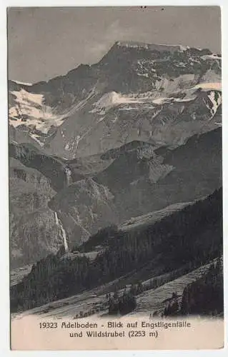Adelboden - Blick auf Engstligenfälle und Wildstrubel (2253 m). jahr 1918