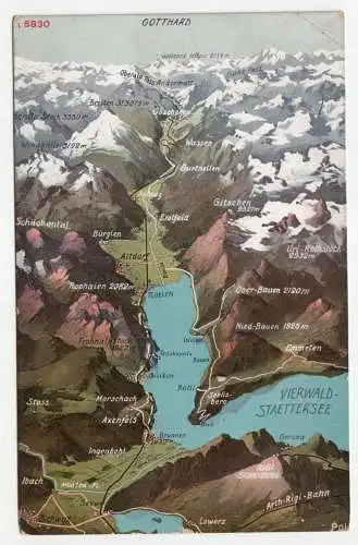 Gotthard. Vierwaldstaettersee. jahr 1913