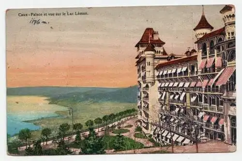 Caux - Palace et vue sur le Lac Leman.