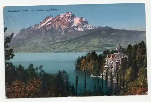 Vierwaldstättersee. Hertenstein und Pilatus.