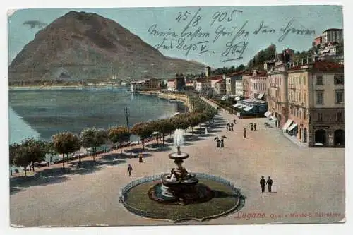 Lugano. Quai e Monte S. Salvatore. jahr 1905