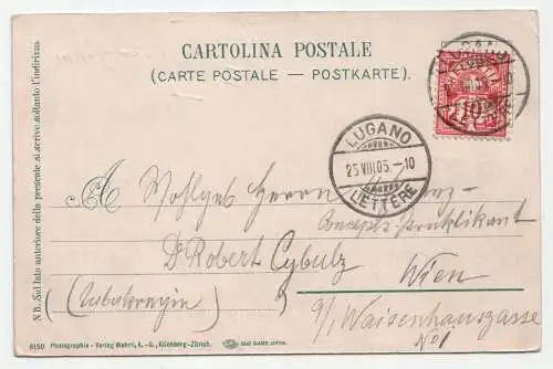 Lugano. Quai e Monte S. Salvatore. jahr 1905