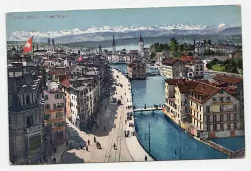Zürich. Limmatquai. jahr 1914