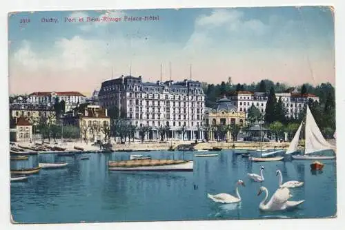 Ouchy. Port et Beau-Rivage Palace-Hotel. jahr 1913