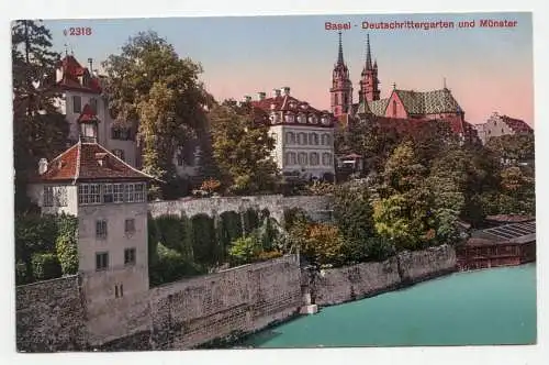 Basel - Deutschrittergarten und Münster. jahr 1918