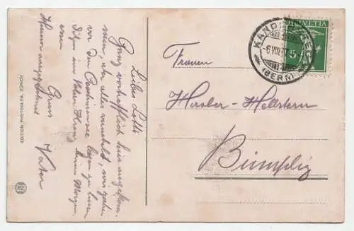 Lötschbergbahn - Kandersteg (1169 m). jahr 1917