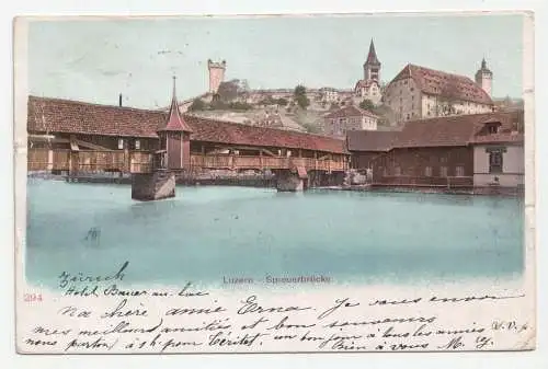 Luzern. Spreuerbrücke. jahr 1901