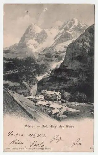 Mürren - Grd. Hotel des Alpes. jahr 1903