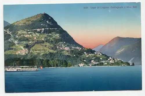 Lago di Lugano. Castagnola e Mte. Bre