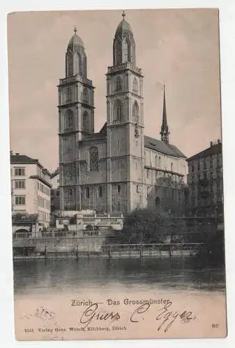 Zürich - Das Grossmünster. jahr 1904