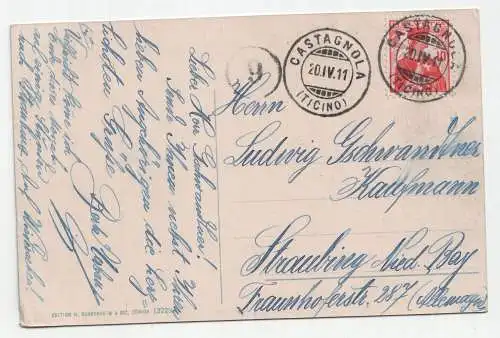 Lugano e Monte S. Salvatore. jahr 1911