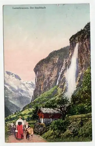Lauterbrunnen. Der Staubbach. jahr 1911