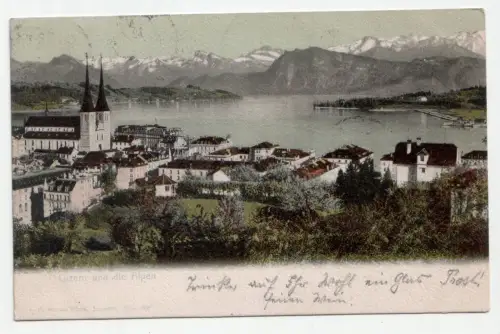 Luzern und die Alpen. jahr 1906
