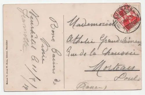 Neuchatel - Les mouettes au Quai Osterwald. jahr 1912