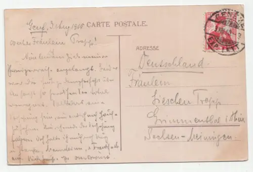 Geneve et le Mont Blanc. jahr 1910