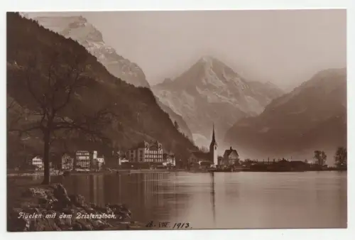 Flüelen mit dem Bristenstock 1913