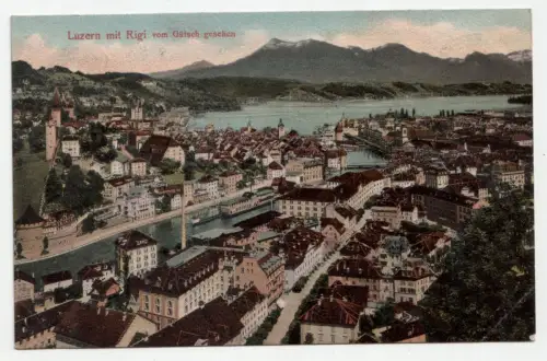 Luzern mit Rigi vom Gütsch gesehen. jahr 1906
