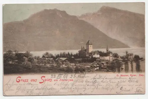 Gruss aus Spiez am Thunersee. jahr 1899