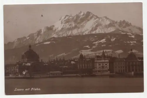 Luzern mit Pilatus. jahr 1913