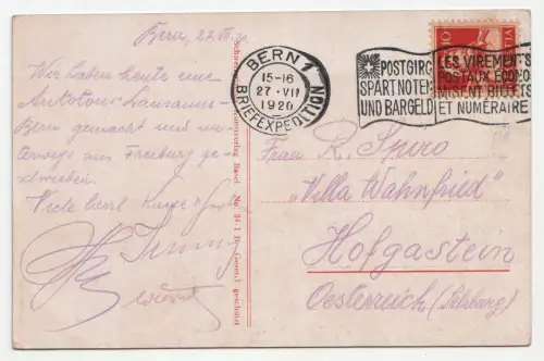 Bern. Panorama mit Alpen.