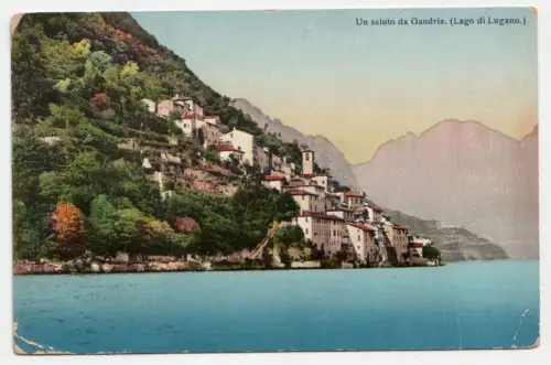 Un saluto da Gandria. (Lago di Lugano.)