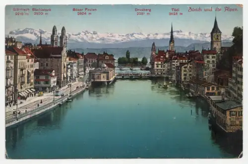 Zürich und die Alpen