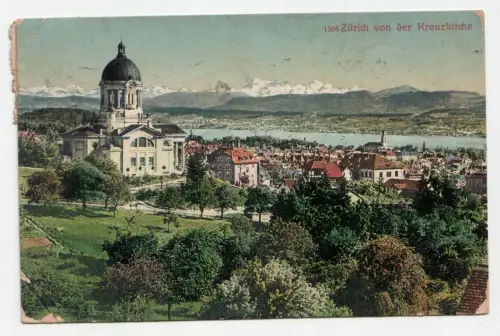 Zürich von der Kreuzkirche. jahr 1907