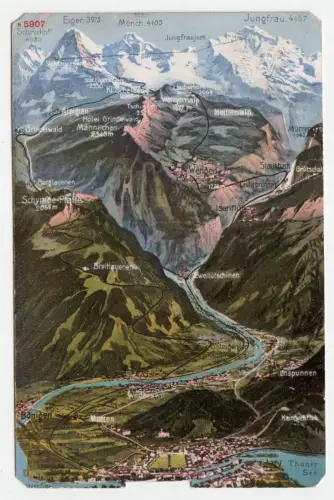 Eiger, Mönch, Jungfrau. jahr 1917