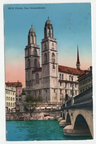 Zürich. Das Grossmünster.