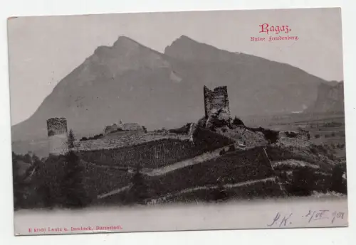 Ragaz. Ruine Freudenberg. jahr 1901