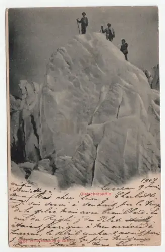 Gletscherpartie. jahr 1904
